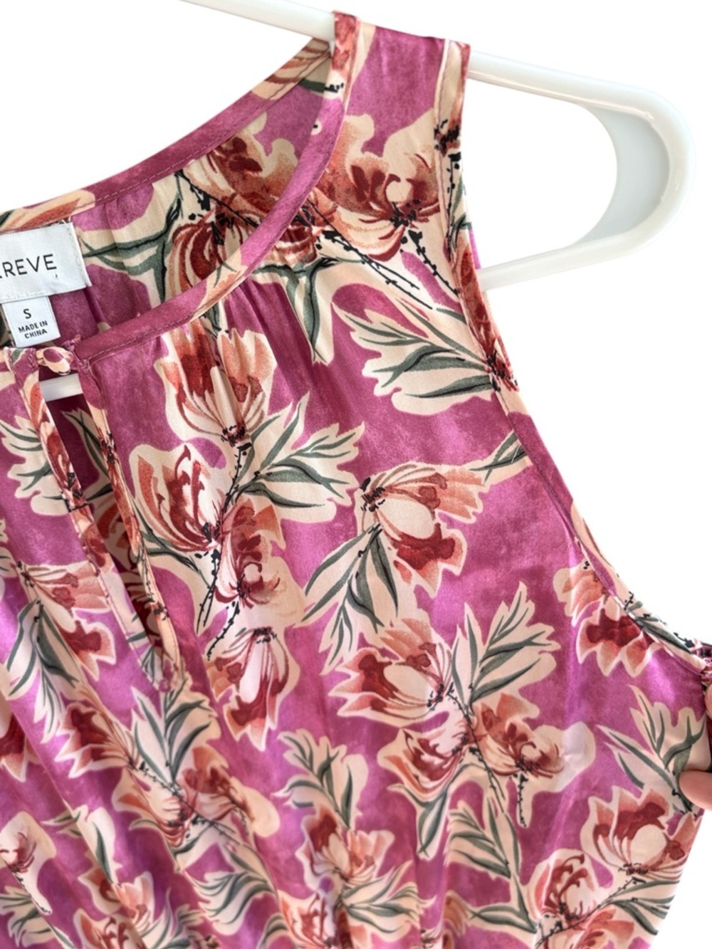 EUC EVEREVE Floral Smocked Waist Sleeveless Dress Size Small - Picture 6 of 7